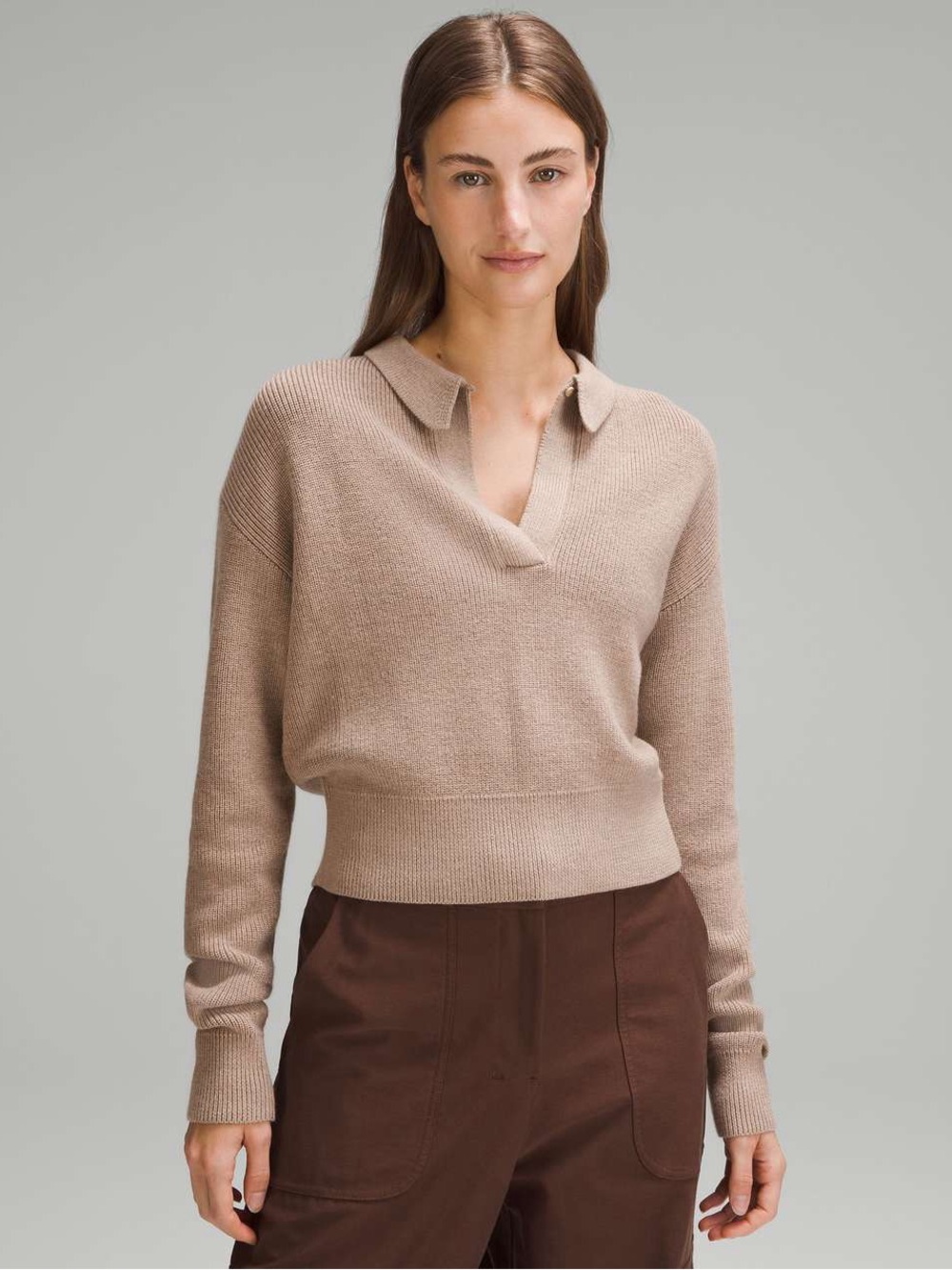 Lululemon Collared Wool Blend Sweater